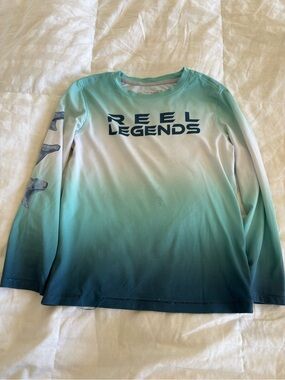 Boys Size 6 Reel Legends long sleeve swim shirt rash guard